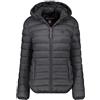 Canadian Peak Akitaleak Lady Hood Donna Piumino Leggero Giacca Trapuntata Cappuccio Zip Centrale Tasche Laterali Badge Braccio Stile Casual Outdoor Moda
