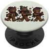 Christmas Season Amici di pan di zenzero di Natale per gli amanti dei libri e i lettori PopSockets PopGrip Adesivo