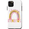 Chasing Rainbows Cute, Leopard Print Fas Custodia per iPhone 11 Pro Max Inseguendo arcobaleni, carino, eccentrico e divertente
