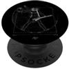 Delta12Designs Leonardo Da Vinci Chitarrista Vitruviano che fa il mulino a vento PopSockets PopGrip Adesivo