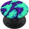 Colorful Camouflage & Swirl Camo Hunting Aqua Mint Viola Nero Psichedelico Swirl Camo Camouflage PopSockets PopGrip Adesivo