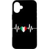 Italy Flag Italiano Patriotic Italian Gr Custodia per iPhone 16 Plus Italia Viaggi Bandiera Italiana Heartbeat Italia Souvenir