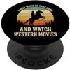 Film Western Film Di Cowboy Pisolino I Just Want To Take Naps And Watch Western Movies PopSockets PopGrip Adesivo