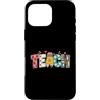 Bright Classroom Teacher Art Custodia per iPhone 16 Pro Max Insegna ai tuoi insegnanti Apple Pencil Books Floral School Design