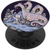Renaissance Medieval Humor Tre Teste Drago e Cavaliere Medievale Fantasy PopSockets PopGrip Adesivo