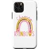Chasing Rainbows Cute, Leopard Print Fas Custodia per iPhone 11 Pro Inseguendo arcobaleni, carino, eccentrico e divertente