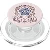 Paws & Trails Amante dei gatti e dei cani con zampa floreale e battito cardiaco PopSockets PopGrip per MagSafe