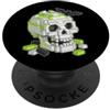 Halloween Skull Brick Building Lover Gif Cranio di mattoni fantasma Halloween scheletro testa costruttore di mattoni PopSockets PopGrip Adesivo