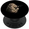 Vintage Lion Blowing Dandelion Wishes Gi Leone che soffia Auguri Tarassaco Vintage Windflower PopSockets PopGrip Adesivo