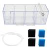 Whtkoph Aquarium Filtro Box Accessori Filtro Acquario Esterno PP Materiale Funzionamento Silenzioso Filtrazione Continua Adatto per Pesci Acquatici Animali Do, a