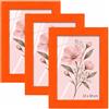 Velora Home&Living VELORA H&L H&L Set da 3 Cornici Foto Arancione 13 x 18 cm - Cornice in Legno con Plexiglass Trasparente, Portafoto da Parete, Cornice per Poster, Fotografie, Puzzle, Diplomi e Certificati