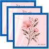 Velora Home&Living VELORA H&L H&L Set da 3 Cornici Foto Blu 60 x 60 cm - Cornice in Legno con Plexiglass Trasparente, Portafoto da Parete, Cornice per Poster, Fotografie, Puzzle, Diplomi e Certificati