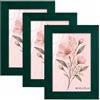 Velora Home&Living VELORA H&L H&L Set da 3 Cornici Foto Verde scuro A6 10 x 15 cm - Cornice in Legno con Plexiglass Trasparente, Portafoto da Parete, Cornice per Poster, Fotografie, Puzzle, Diplomi e Certificati