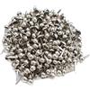 Leucasa 250 Pezzi Fermacampioni 8X17mm Mini Brad Fermacampioni Piccoli Fermagli Rotondi Per Lavori di Carta, Artigianato, Forniture Artistiche, Forniture Scolastiche Fai da te (Argento)
