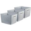 CURVER CESTA STILE 3x 18L-LARGE BLU, resina, plastica