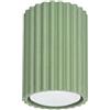 FOSKE Vela Tube5 | Plafoniera soffitto GU10, 1 luce, Verde salvia, 10 cm