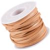 CALFOVERA Cordino Piatto in Vera Pelle da 9.14 m e 3mm per Collane, Striscia di Cuoio Bovino Intrecciato, Cordino, Filo per Braccialetti, Creazione di Gioielli, Artigianato, Avvolgimenti e Perline (M