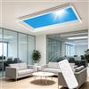 ZXSYYDS Pannello luminoso a effetto luce finta con telecomando,plafoniera LED intelligente effetto cielo blu che simula la luce naturale,dimmerabile in continuo,per ambienti senza finestre Embedded-32*62cm