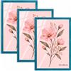 Velora Home&Living VELORA H&L H&L Set da 3 Cornici Foto Turchese 70 x 90 cm - Cornice in Legno con Plexiglass Trasparente, Portafoto da Parete, Cornice per Poster, Fotografie, Puzzle, Diplomi e Certificati