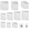 Glarks Set di 100 sacchetti in plastica trasparente con chiusura a cerniera, 10 misure, richiudibili, in plastica trasparente, con chiusura a cerniera, per gioielli, perline, artigianato