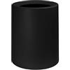 QUVIO Pattumiera in plastica con secchiello interno per ufficio, soggiorno, camera da letto, bagno, piano aperto, cestino da cucina 12 litri, design moderno cestino 26x 26x 31 cm - Nero