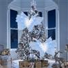 Yinkin Set di 2 grandi farfalle natalizie 3D LED 50,8 cm Sfumato blu | Mariposas Grandes di Yinkin per decorazione, farfalle in maglia da appendere, decorazione murale gigante luminosa per Natale