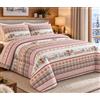 Tata Home Trapunta Invernale Singola Imbottita in Morbida Microfibra Piumone Letto Trapuntato Caldo e Soffice Autunno Inverno Traspirante Anallergico Fantasia Tirolese Mod. VALGARDENA Col. Bordeaux