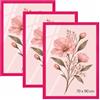 Velora Home&Living VELORA H&L H&L Set da 3 Cornici Foto Rosa 70 x 90 cm - Cornice in Legno con Plexiglass Trasparente, Portafoto da Parete, Cornice per Poster, Fotografie, Puzzle, Diplomi e Certificati