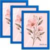 Velora Home&Living VELORA H&L H&L Set da 3 Cornici Foto Blu 20 x 25 cm - Cornice in Legno con Plexiglass Trasparente, Portafoto da Parete, Cornice per Poster, Fotografie, Puzzle, Diplomi e Certificati