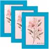 Velora Home&Living VELORA H&L H&L Set da 3 Cornici Foto Turchese A6 10 x 15 cm - Cornice in Legno con Plexiglass Trasparente, Portafoto da Parete, Cornice per Poster, Fotografie, Puzzle, Diplomi e Certificati