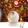 Generico Proiettore LED 360° Natale Mood Lights, Decorazione Natalizia da Interno | neve, Oceano e Natale - Luce Notturna Ricaricabile USB, per Camera da Letto, Meditazione e Decorazione d'Ambiente
