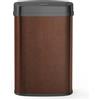 KITCHEN MOVE MAJESTIC CORTEN - Pattumiera da cucina automatica 58 l, marrone opaco, in acciaio inox, grande capacità, apertura sensore a infrarossi a mani libere, alimentazione batterie o USB-C - chiusura