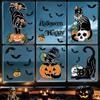 Walluree Adesivi per Finestra Halloween Gatto Nero Vetrofanie Stickers di Vetro | Cartoon Decorazioni con Zucca Pipistrello Riutilizzabili e Rimovibili PVC per Casa Festa Cameretta dei Bambini