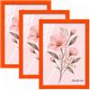 Velora Home&Living VELORA H&L H&L Set da 3 Cornici Foto Arancione 20 x 30 cm - Cornice in Legno con Plexiglass Trasparente, Portafoto da Parete, Cornice per Poster, Fotografie, Puzzle, Diplomi e Certificati