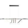 Zihoi Lampadari Moderni Led, 3000K/4500K/6500K 10%-100% Temperatura Colore Lampadari Cucina, Dimmabile Con Telecomando Lampadario Per Cucina, Soggiorno, Camera Da Pranzo, Camera Da Letto Nero 150CM