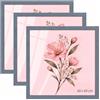 Velora Home&Living VELORA H&L H&L Set da 3 Cornici Foto Grigio 60 x 60 cm - Cornice in Legno con Plexiglass Trasparente, Portafoto da Parete, Cornice per Poster, Fotografie, Puzzle, Diplomi e Certificati
