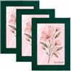 Velora Home&Living VELORA H&L H&L Set da 3 Cornici Foto Verde scuro 13 x 18 cm - Cornice in Legno con Plexiglass Trasparente, Portafoto da Parete, Cornice per Poster, Fotografie, Puzzle, Diplomi e Certificati