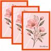Velora Home&Living VELORA H&L H&L Set da 3 Cornici Foto Arancione 70 x 90 cm - Cornice in Legno con Plexiglass Trasparente, Portafoto da Parete, Cornice per Poster, Fotografie, Puzzle, Diplomi e Certificati