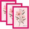 Velora Home&Living VELORA H&L H&L Set da 3 Cornici Foto Rosa 20 x 30 cm - Cornice in Legno con Plexiglass Trasparente, Portafoto da Parete, Cornice per Poster, Fotografie, Puzzle, Diplomi e Certificati
