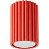 FOSKE Vela Tube5 | Plafoniera soffitto GU10, 1 luce, Rosso, 10 cm