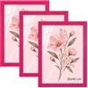Velora Home&Living VELORA H&L H&L Set da 3 Cornici Foto Rosa 30 x 40 cm - Cornice in Legno con Plexiglass Trasparente, Portafoto da Parete, Cornice per Poster, Fotografie, Puzzle, Diplomi e Certificati