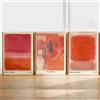 GKUVBF Mark Rothko Poster Rosa Astratta Mostra Stampe Vintage Museo Immagine da parete su tela Dipinto Inaugurazione della casa Decorazioni per la casa 70x100 cm-3 Pezzi senza cornice