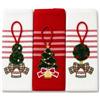 Intimitaly Strofinacci Natalizi Cucina Set 3 Pezzi - Canovacci in 90% Cotone ad Alta Assorbenza - Panni Cucina Morbidi, Resistenti e Multiuso - Fantasie Natale, ALBERI 2 BIANCHI 1 ROSSO