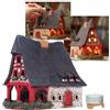 Midene Collezione di case e villaggi in ceramica, fatta a mano, in miniatura da collezione di villaggi di Natale, storica vecchia fucina a Rothenburg, in Germania, portacandele, bruciatore di oli
