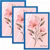 Velora Home&Living VELORA H&L H&L Set da 3 Cornici Foto Blu 50 x 70 cm - Cornice in Legno con Plexiglass Trasparente, Portafoto da Parete, Cornice per Poster, Fotografie, Puzzle, Diplomi e Certificati