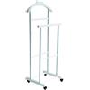 MA MAISON Doppio Indossatore da Camera in Legno di Faggio 43x33xH105cm Per Ordinare e Tenere in Perfetto Stato i Tuoi Abiti - Elegante e Funzionale in Tutti gli Ambienti (Singolo, Bianco)