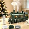 Generic Diffusore di treni natalizi, umidificatore a medusa, diffusore di oli essenziali da 300 ml, umidificatore a nebbia fredda, diffusore di aromi 3 in 1 vintage treno a vaporeumidificatore, 2 modalità di