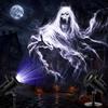 ZeahVeyora Minaccioso Undead Halloween Proiettore Luce Esterna per Yard | Luce di proiezione di movimento a onda d'acqua per cortile, garage, porta, parete, finestra, casa infestata