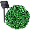 NEXVIN Lucine solari natalizie - 20 m - 200 LED - Per albero di Natale | Catena luminosa a energia solare, 8 modalità, colore verde, IP65, impermeabile, per giardino, feste, cortile, matrimoni