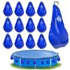 TZEKING 12 Pezzi Borsa per Pesi da Piscina,Sacchi Appesi per Teli per Piscine a Tenuta Stagna,con Ganci Borse per L'Acqua di Copertura Della Piscina,per l'inverno, Pesi,Chiusura per Piscina Res